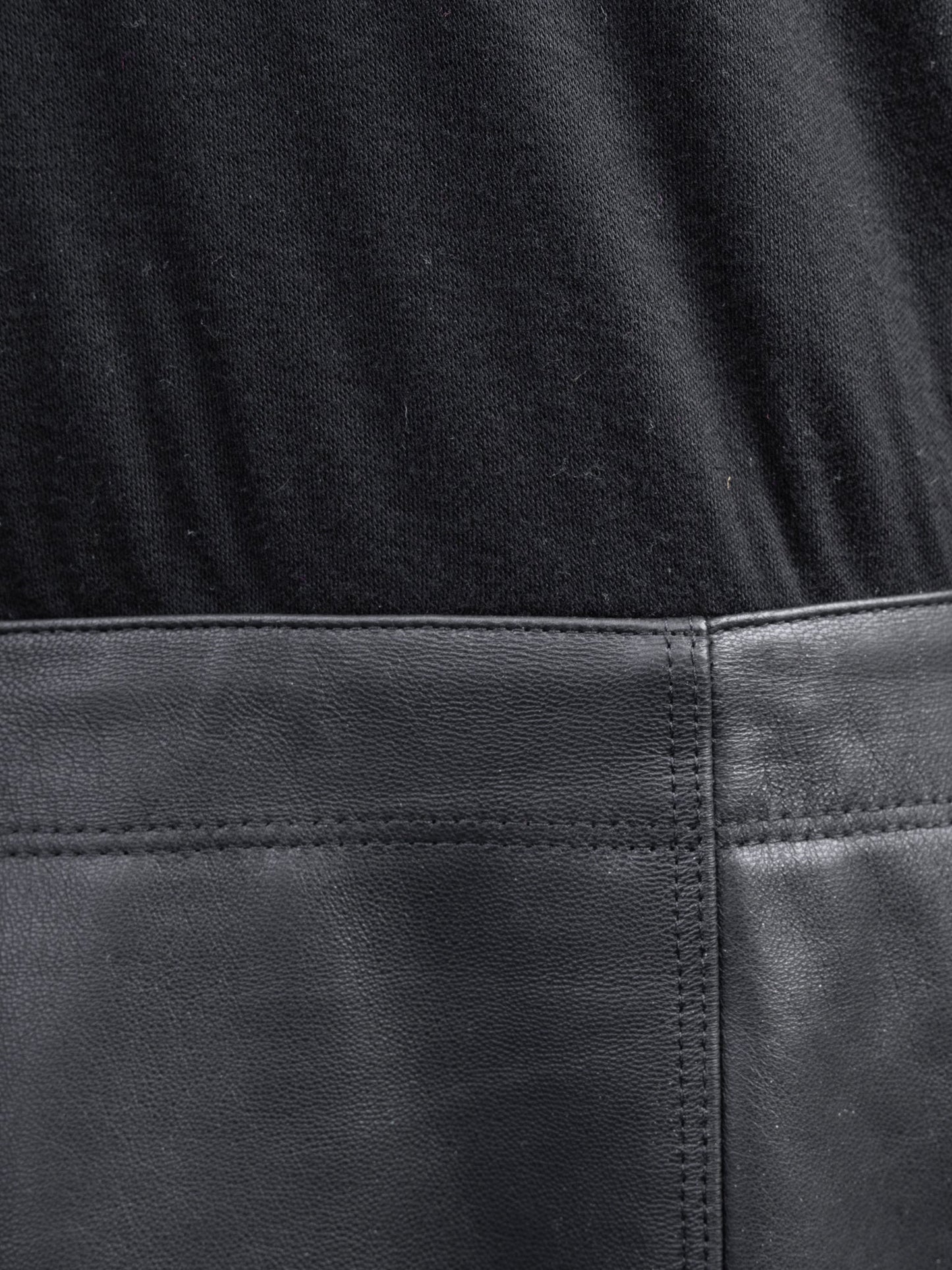 excellent burberry black silk dress size l with leather skirt