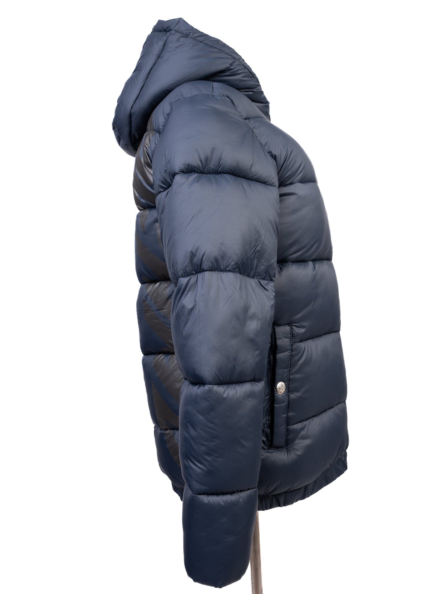 new richmond navy blue hooded winter jacket size s