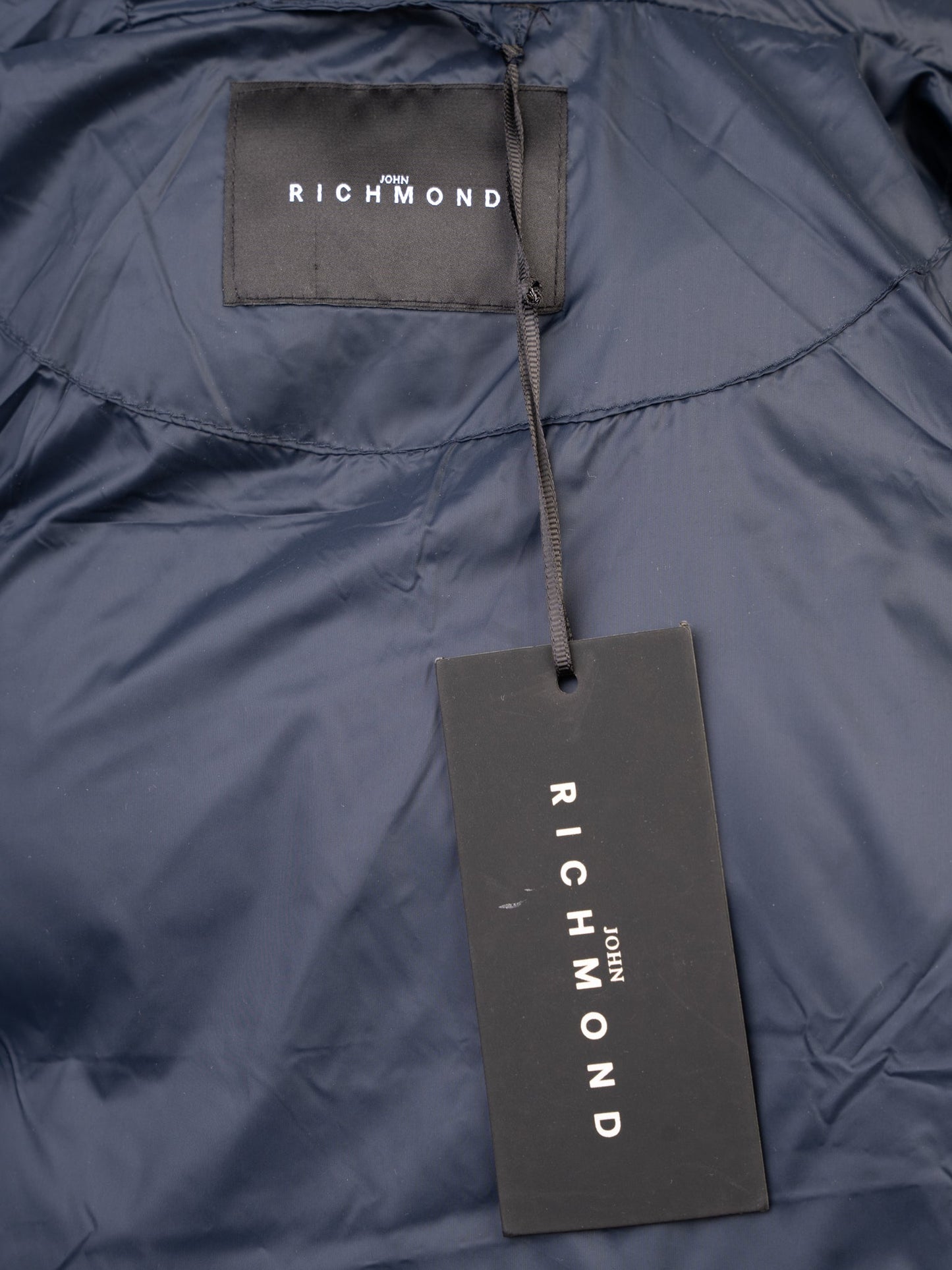 new richmond navy blue hooded winter jacket size s