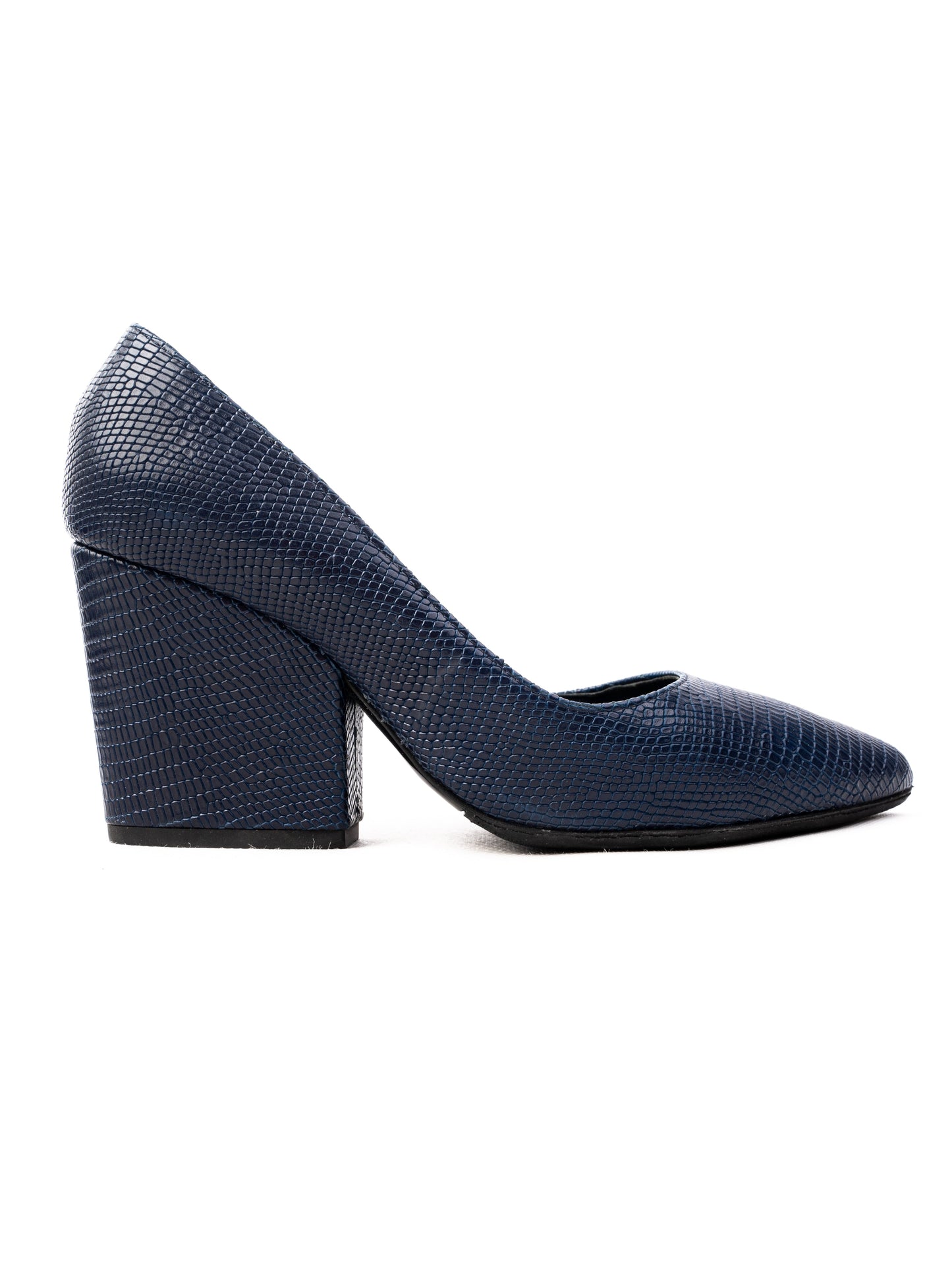 excellent max mara blue leather high heels chunky block heel