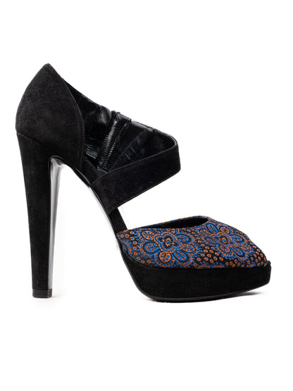 Excellent Emporio Armani High-Heeled Shoes Leather Ankle Strap