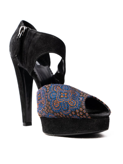 Excellent Emporio Armani High-Heeled Shoes Leather Ankle Strap