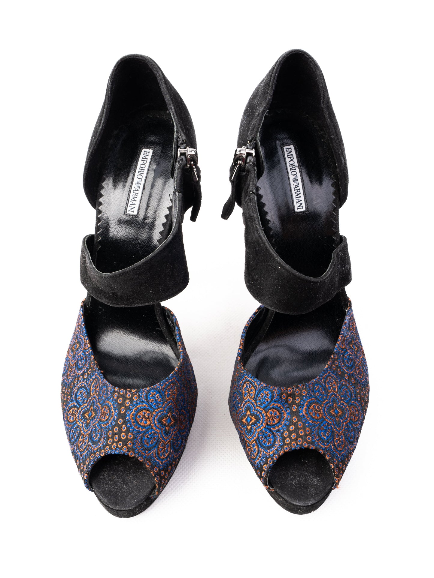 excellent emporio armani high-heeled shoes leather ankle strap