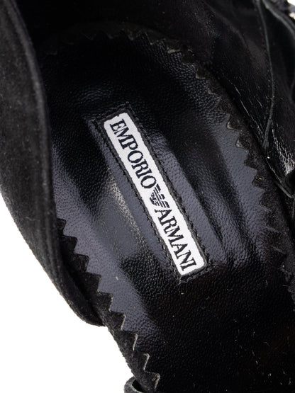 Excellent Emporio Armani High-Heeled Shoes Leather Ankle Strap
