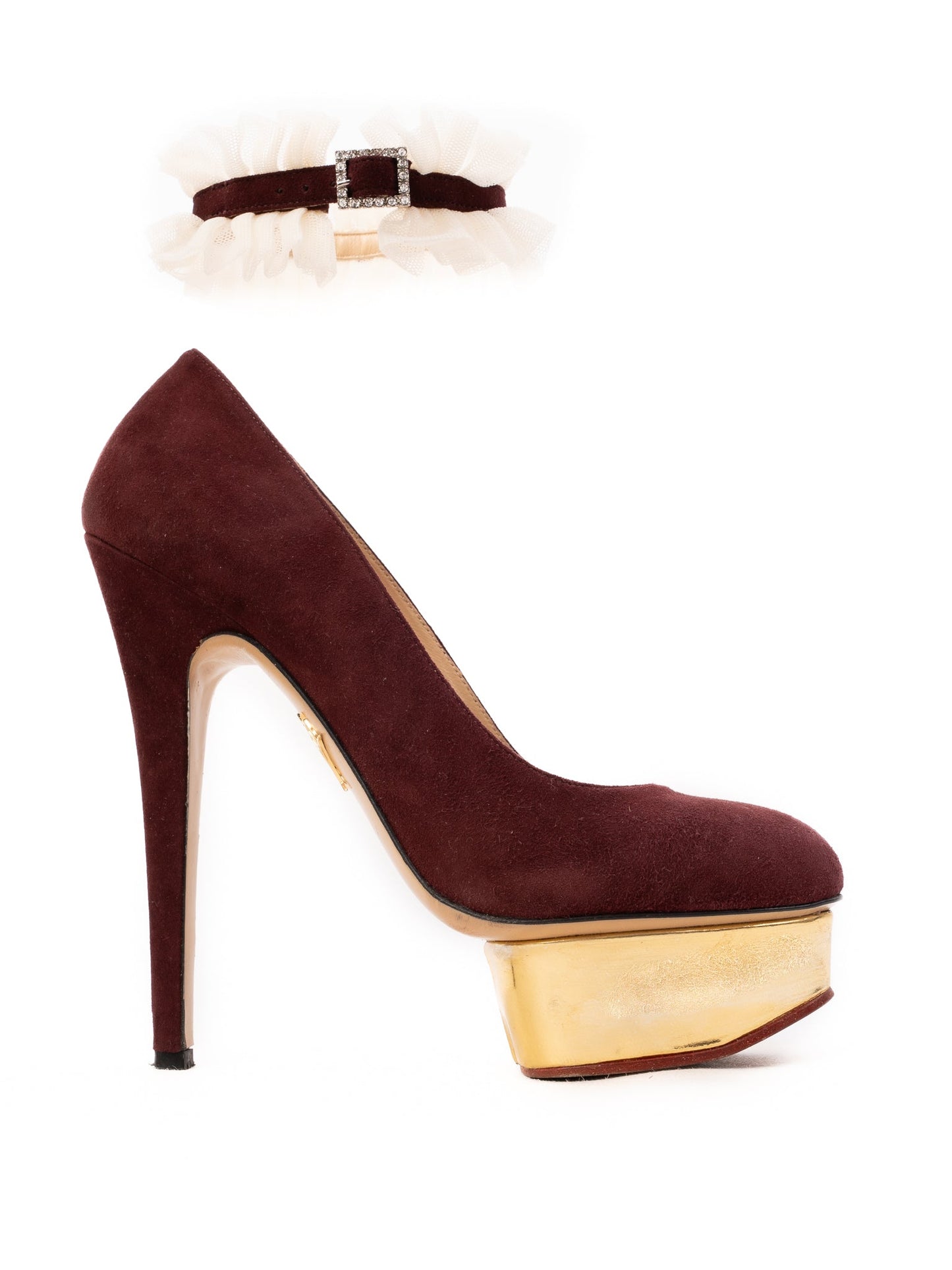 excellent charlotte olympia red leather platform pumps size 38