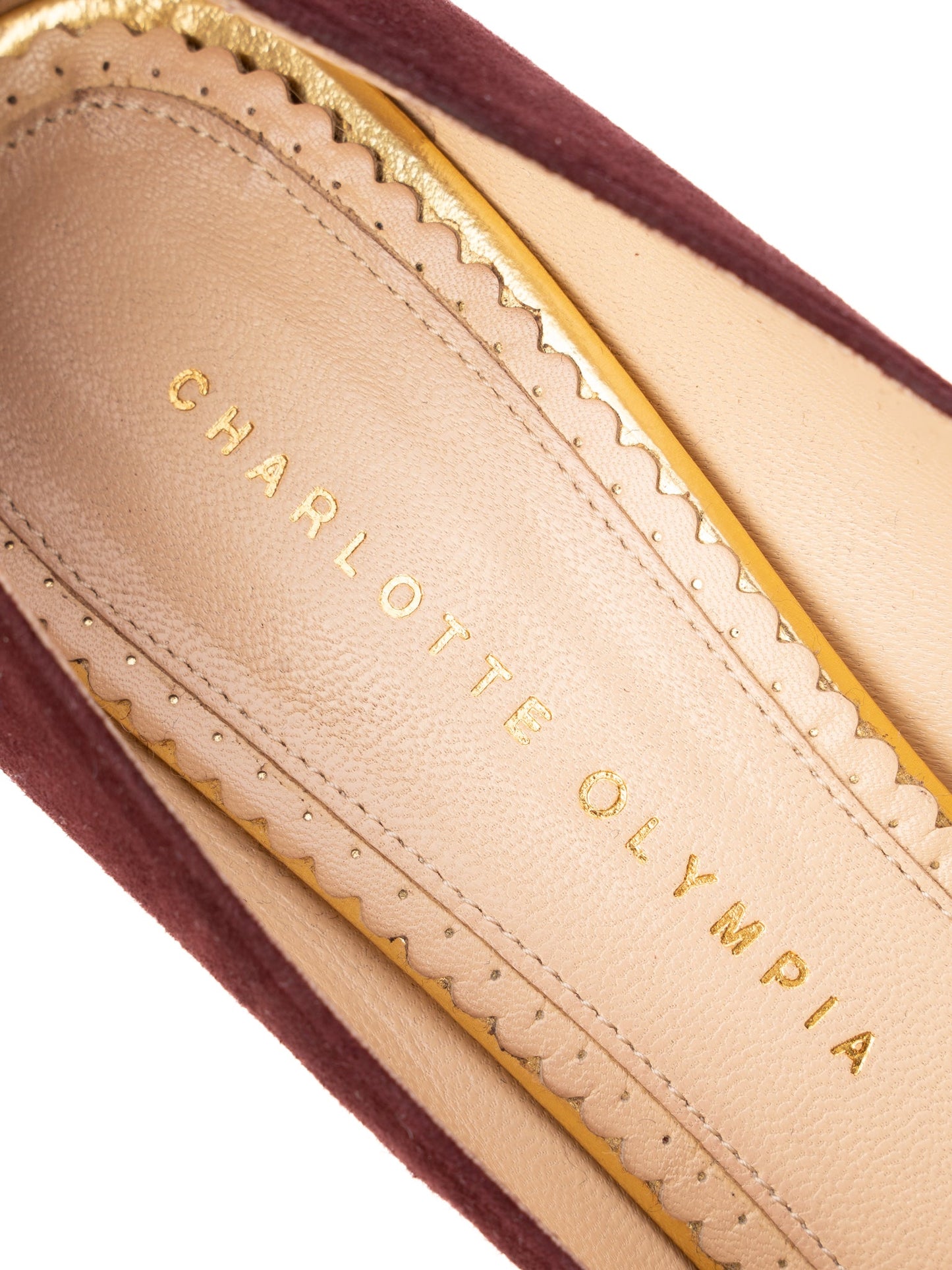 excellent charlotte olympia red leather platform pumps size 38