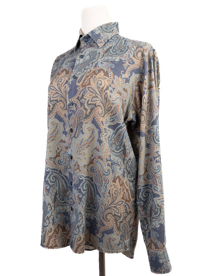Etro Long-Sleeved Button-Up Shirt Paisley Pattern Excellent Condition