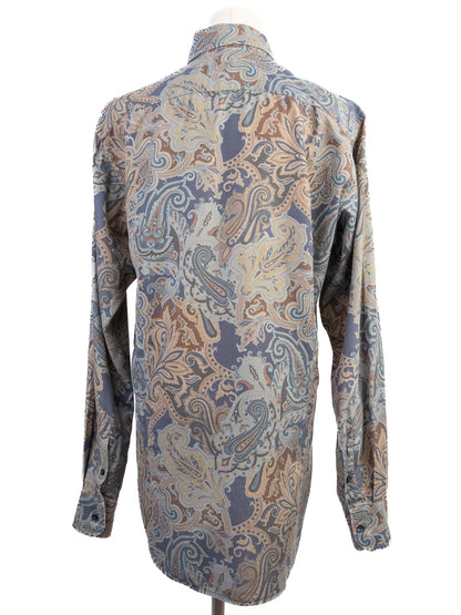 Etro Long-Sleeved Button-Up Shirt Paisley Pattern Excellent Condition