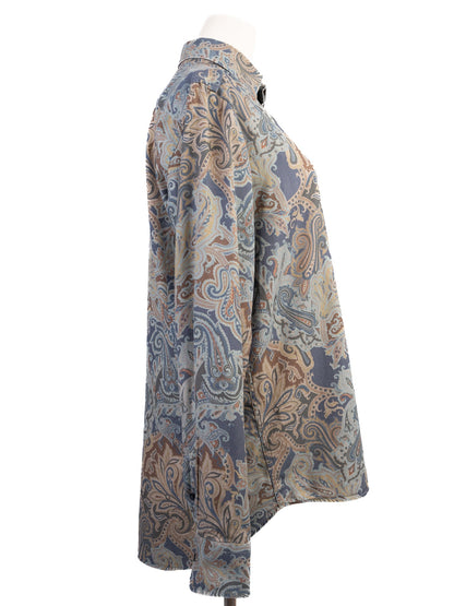Etro Long-Sleeved Button-Up Shirt Paisley Pattern Excellent Condition