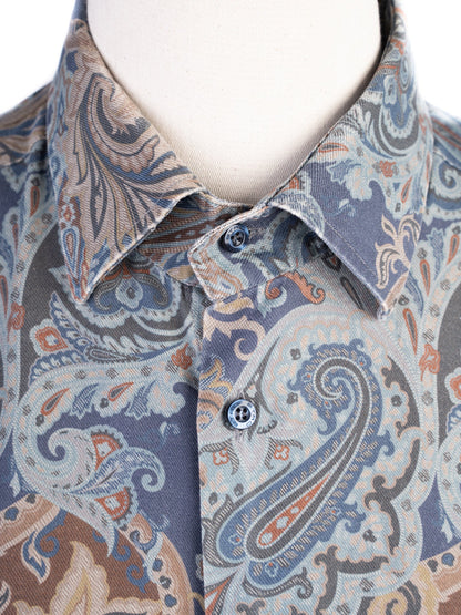 Etro Long-Sleeved Button-Up Shirt Paisley Pattern Excellent Condition