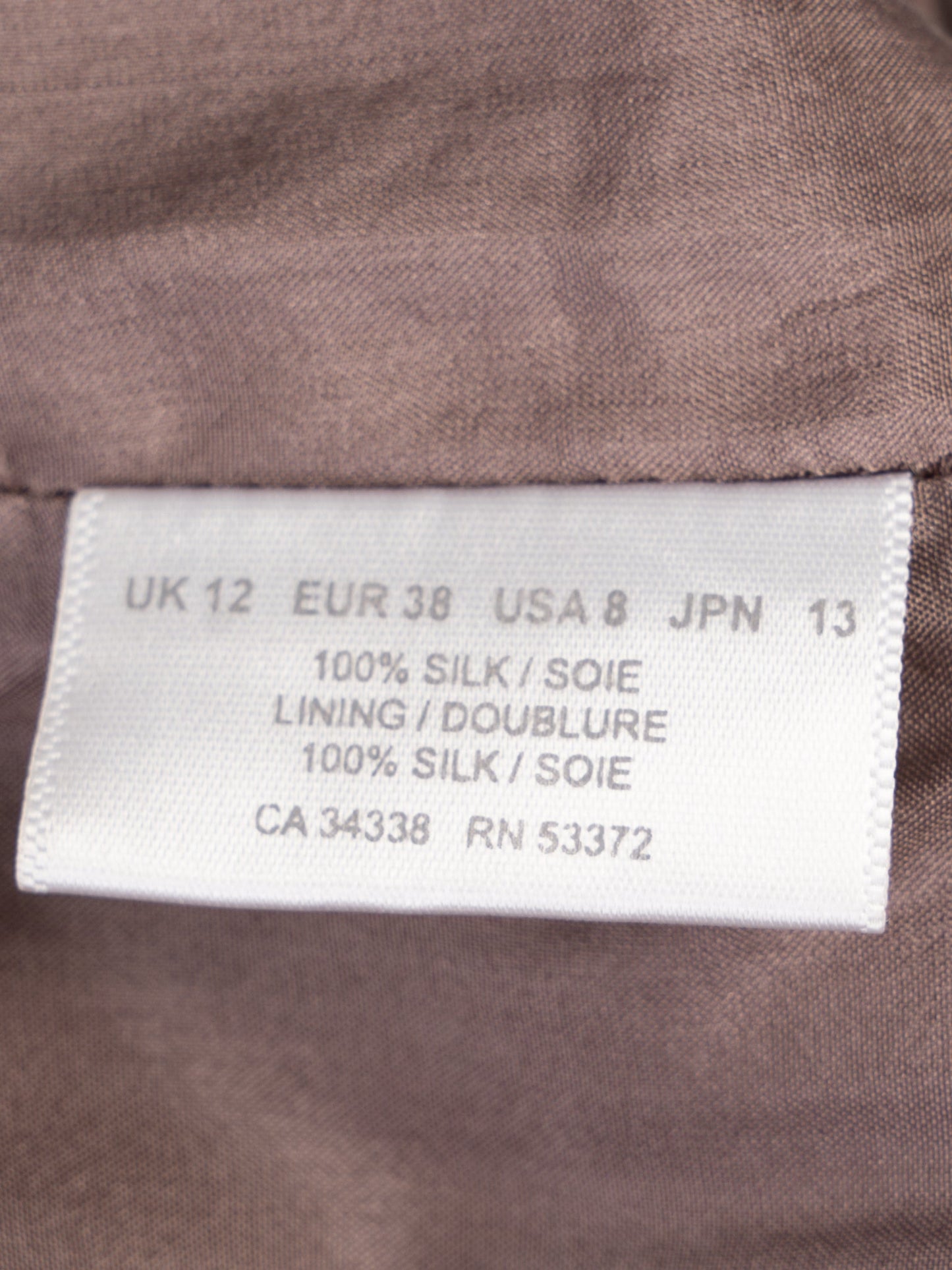 excellent nicole farhi brown silk dress with sequins size m