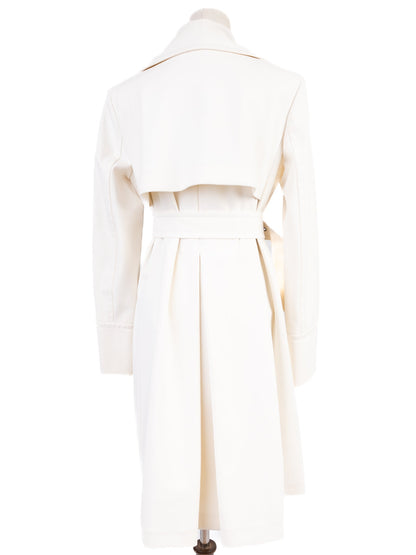 Sportmax Women's White Nylon Trench Coat Size S Excellent Condition