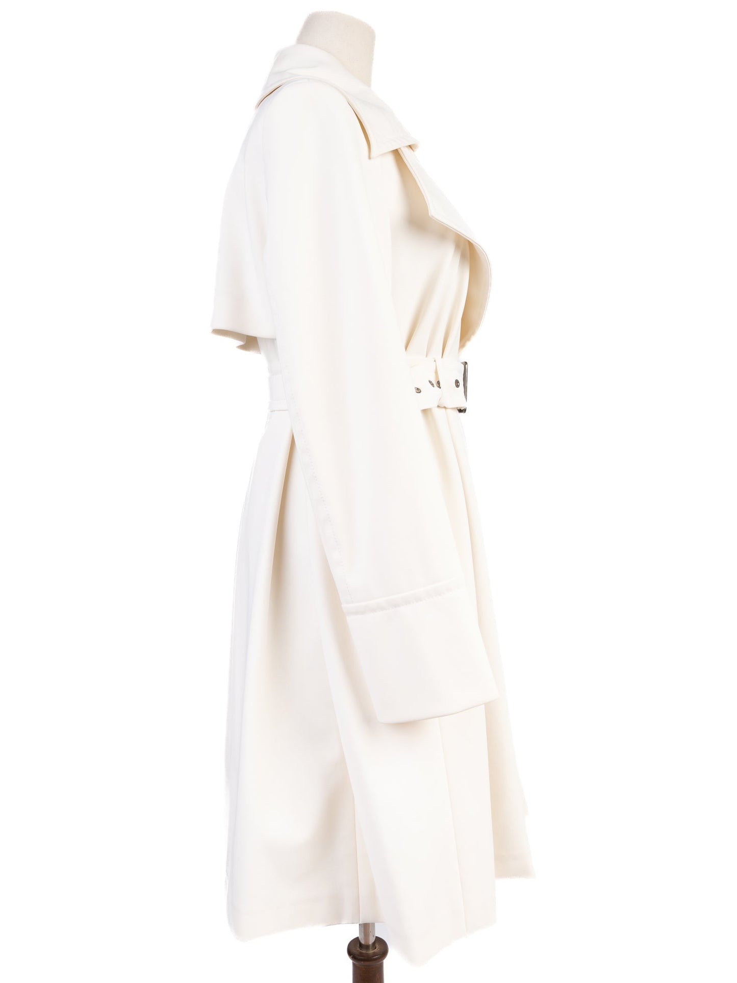 sportmax women's white nylon trench coat size s excellent condition