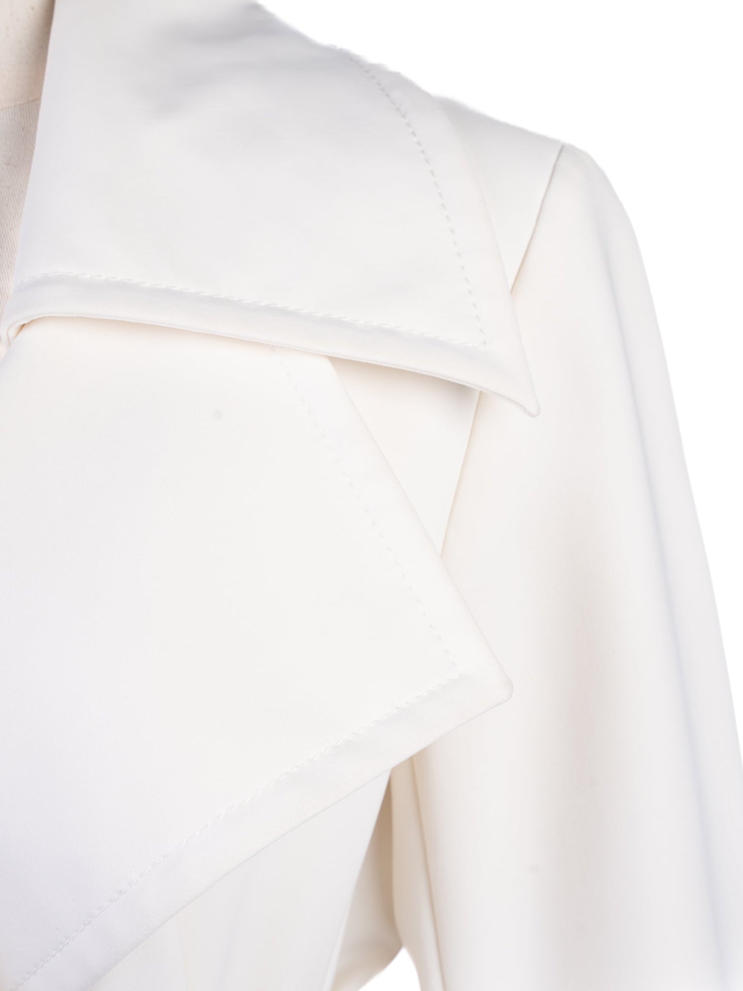 sportmax women's white nylon trench coat size s excellent condition