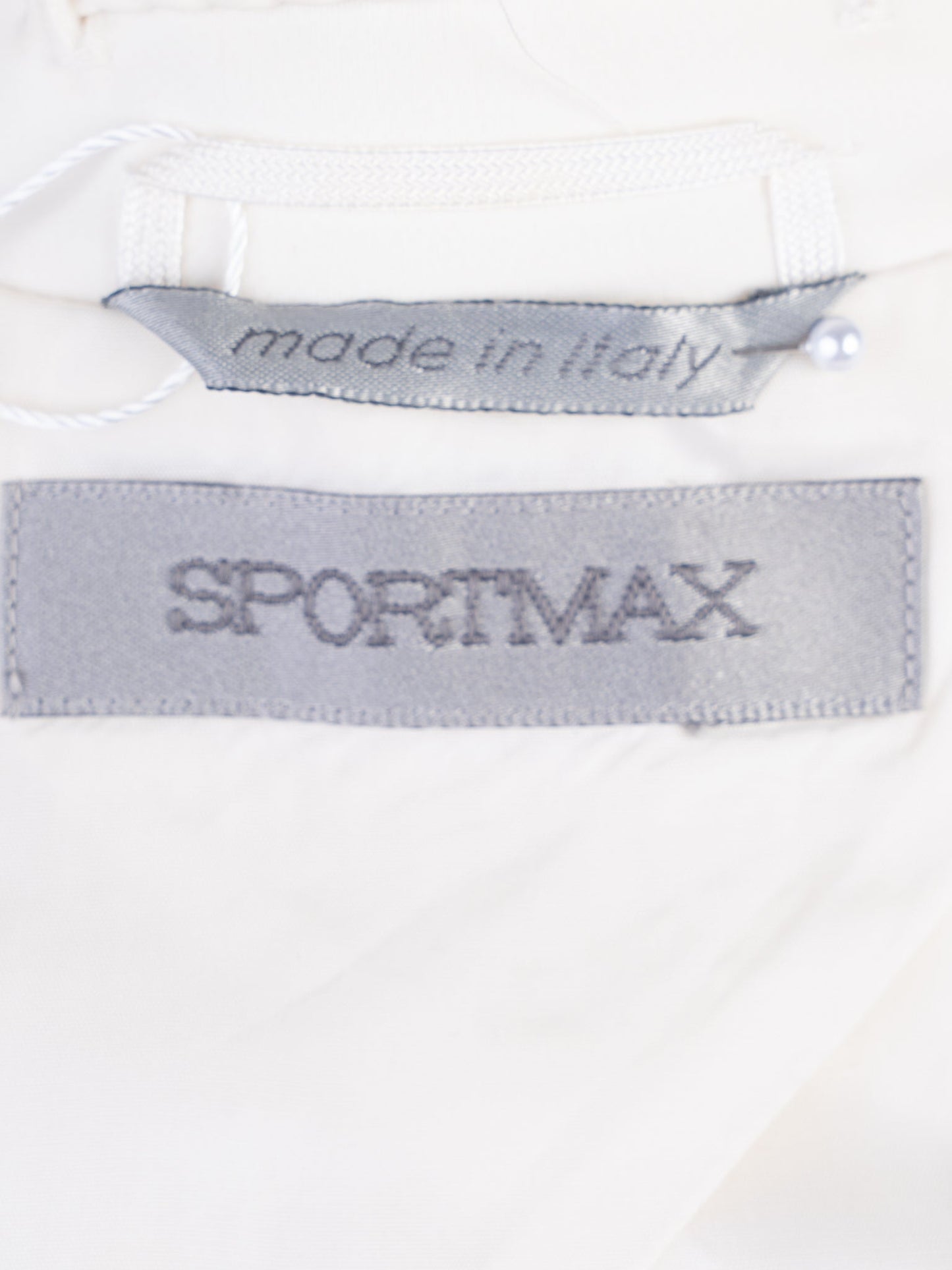 sportmax women's white nylon trench coat size s excellent condition