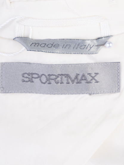 Sportmax Women's White Nylon Trench Coat Size S Excellent Condition