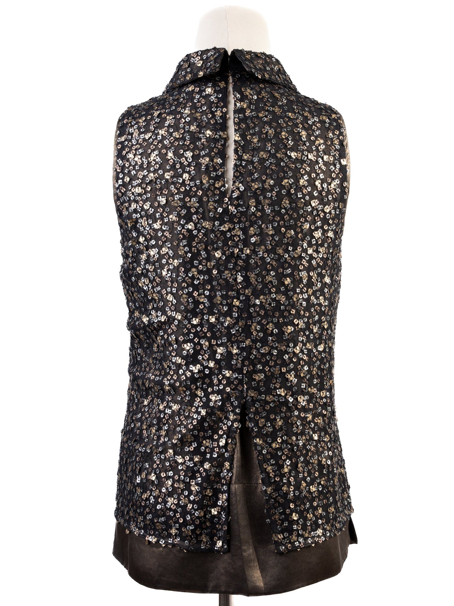 karen millen excellent sleeveless top m combined color polyester