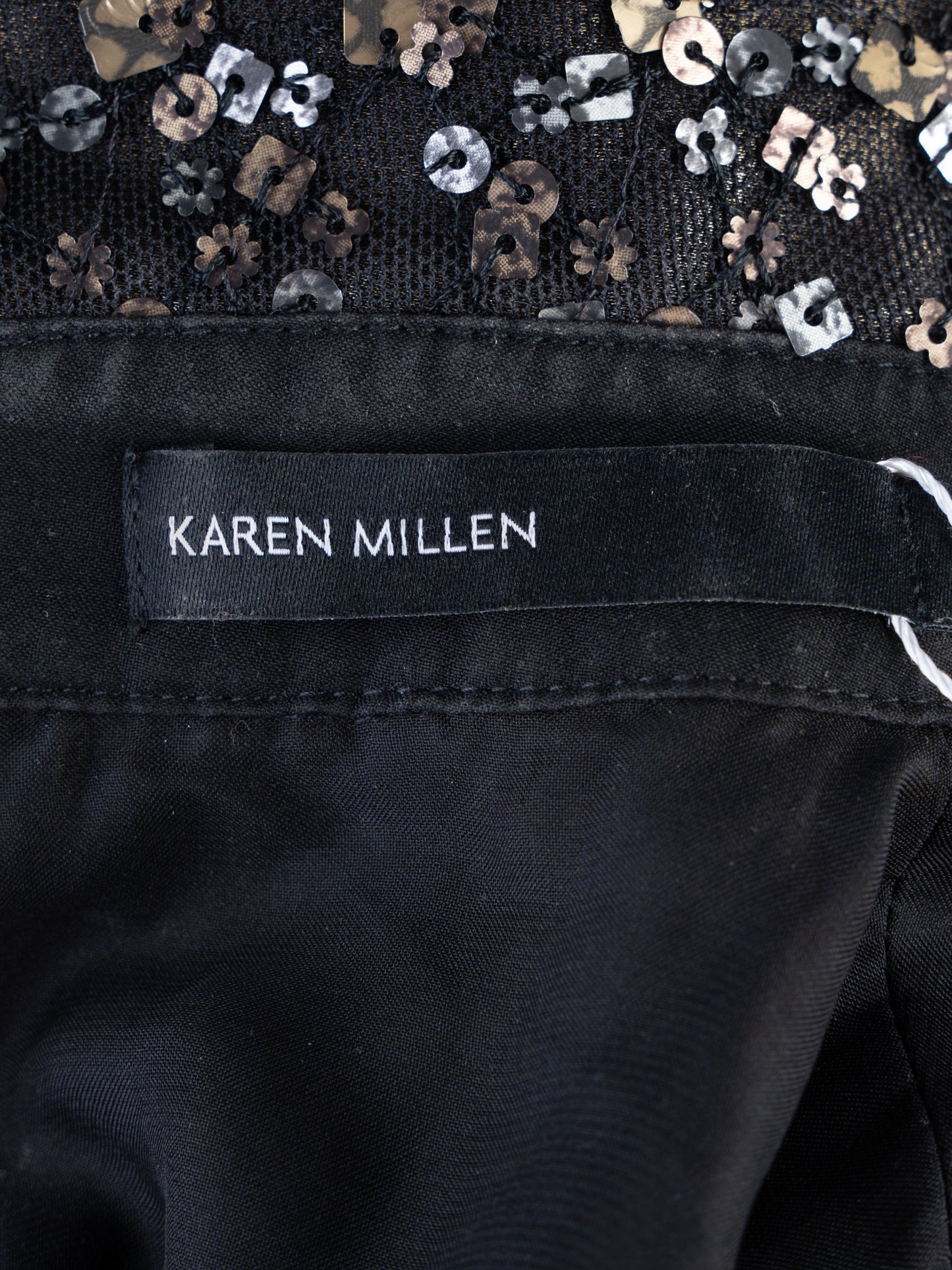 karen millen excellent sleeveless top m combined color polyester
