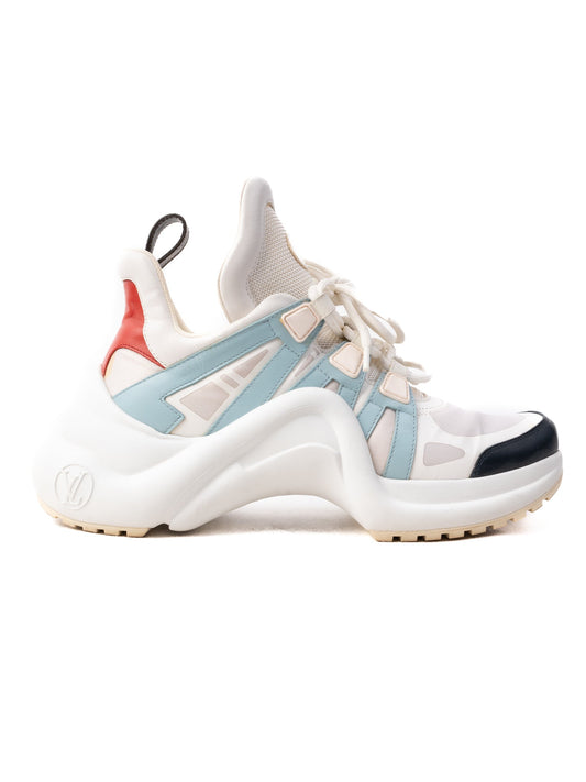 Excellent Louis Vuitton Women's Sneakers Combined Leather Design