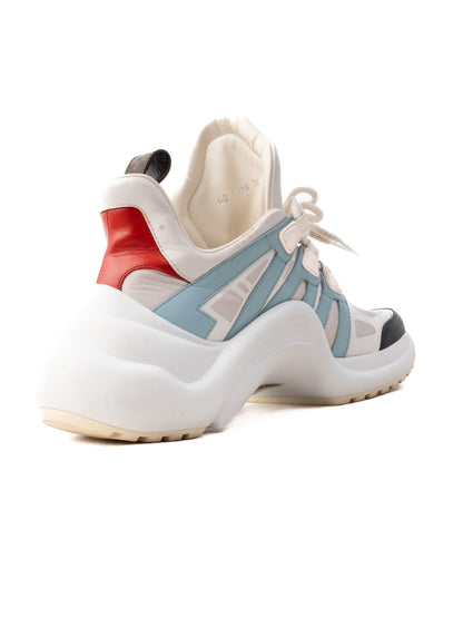 Excellent Louis Vuitton Women's Sneakers Combined Leather Design