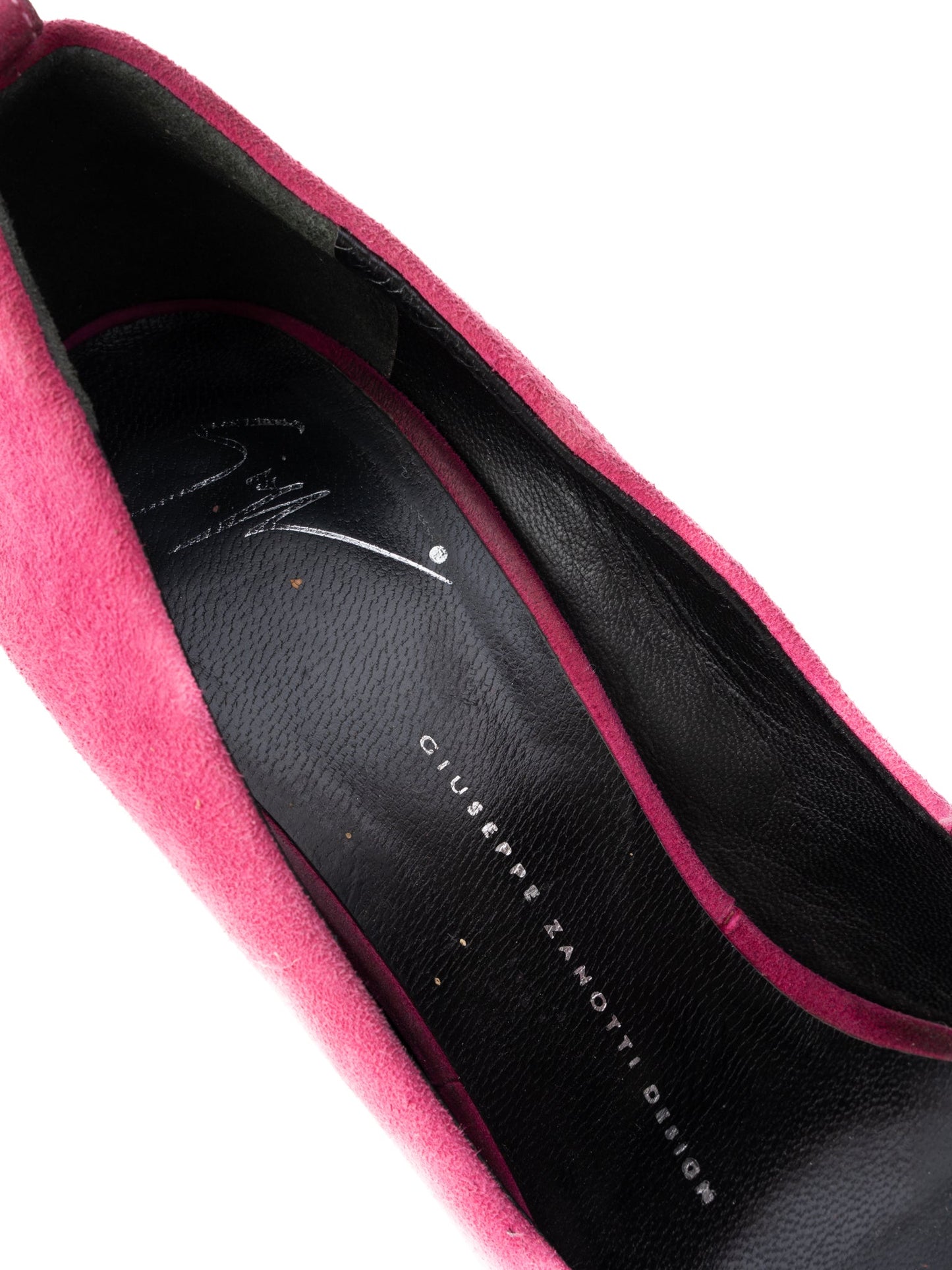 excellent giuseppe zanotti purple leather high-heeled shoes size 37.5