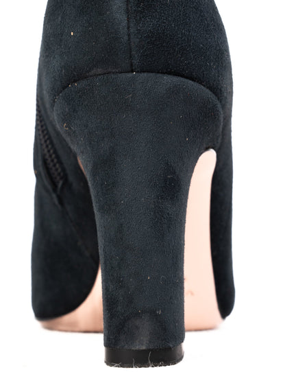 Excellent Red Valentino Black Leather Ankle Boots Size 35.5