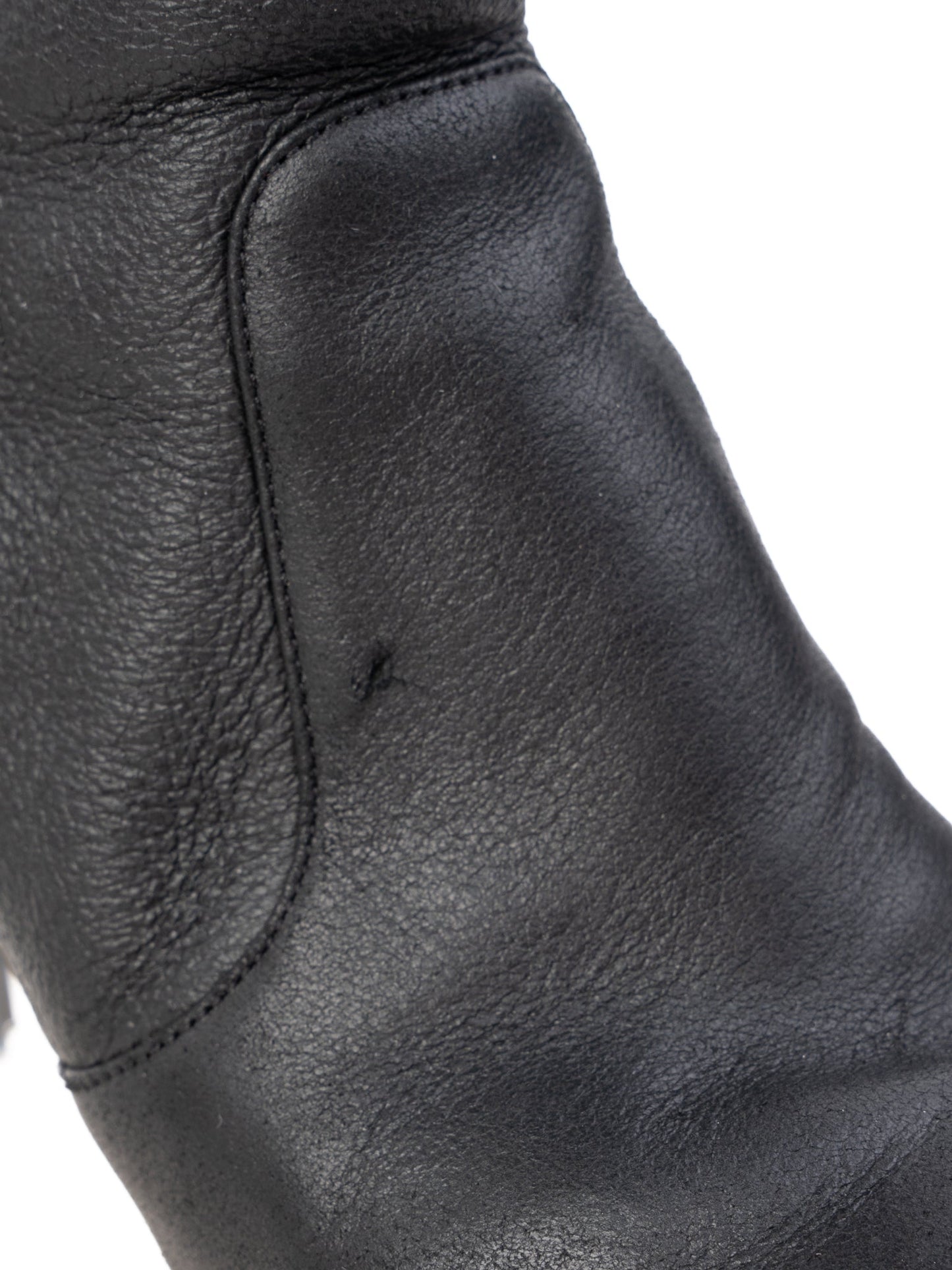 jimmy choo black leather high-heeled ankle boots size 35