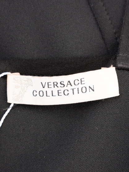 Excellent Versace Black Dress Size L Polyester with Straps