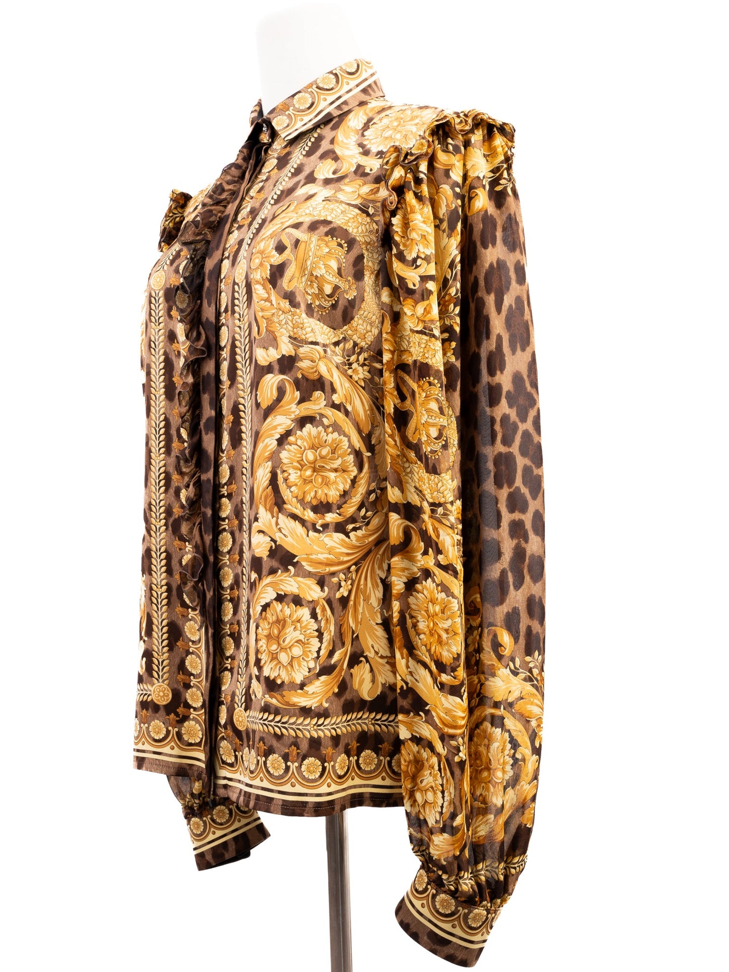 excellent versace women’s long-sleeve blouse silk size l combined