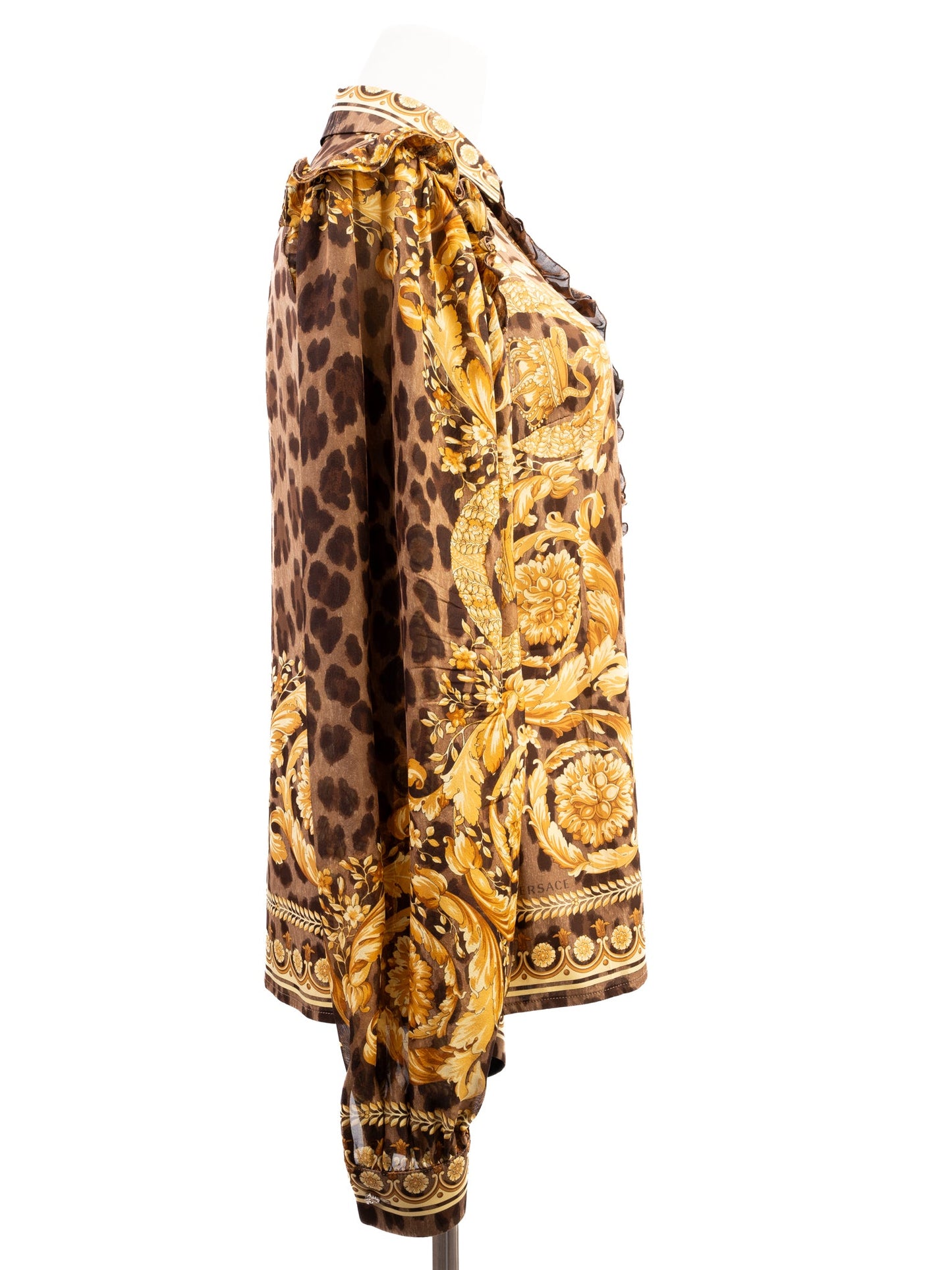 excellent versace women’s long-sleeve blouse silk size l combined