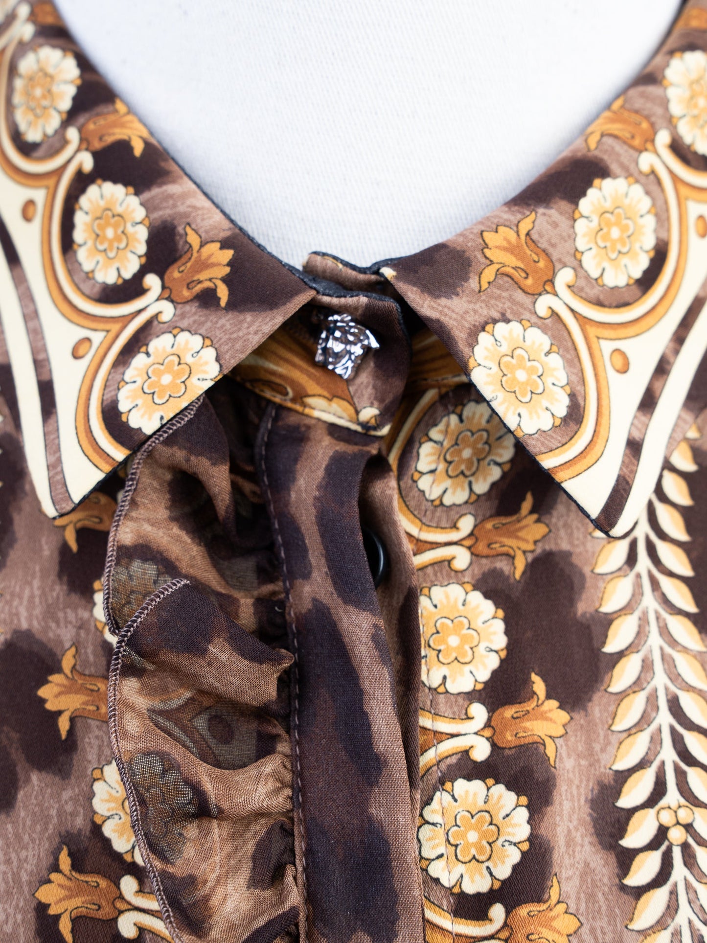 excellent versace women’s long-sleeve blouse silk size l combined