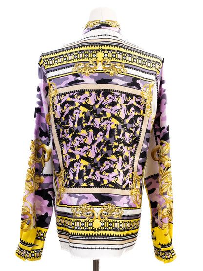 Versace Long-Sleeve Shirt Excellent Condition Silk Combined Colors