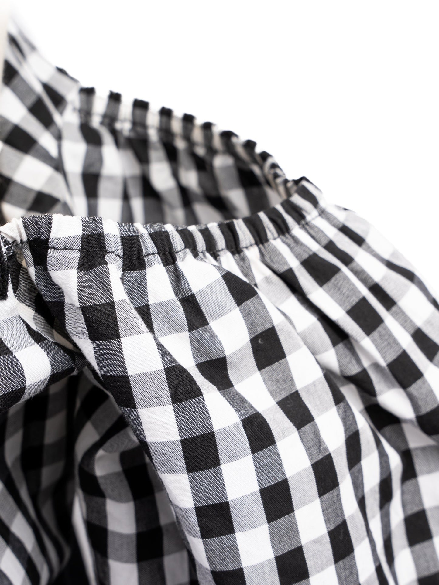 excellent valentino gingham top women size l black white cotton