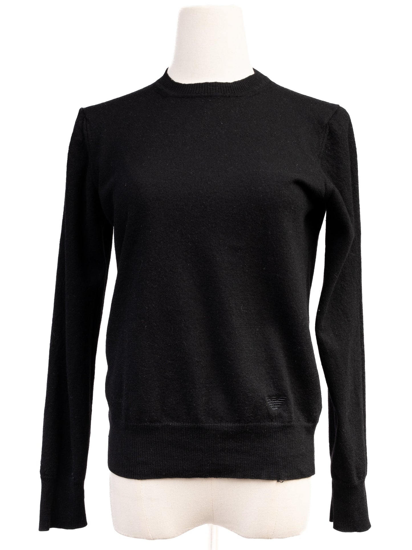 excellent emporio armani black wool sweater size 54 made in italy