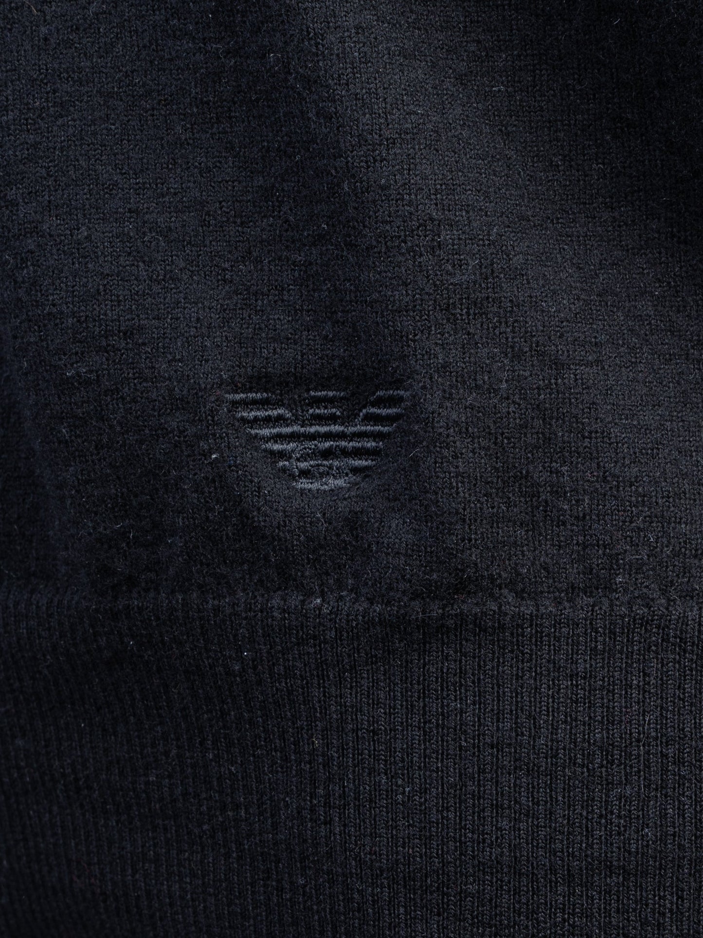 excellent emporio armani black wool sweater size 54 made in italy