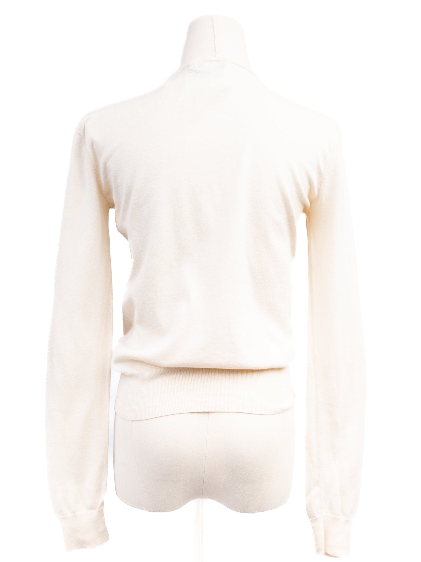 excellent polo ralph lauren white long-sleeve sweater 100% pima cotton