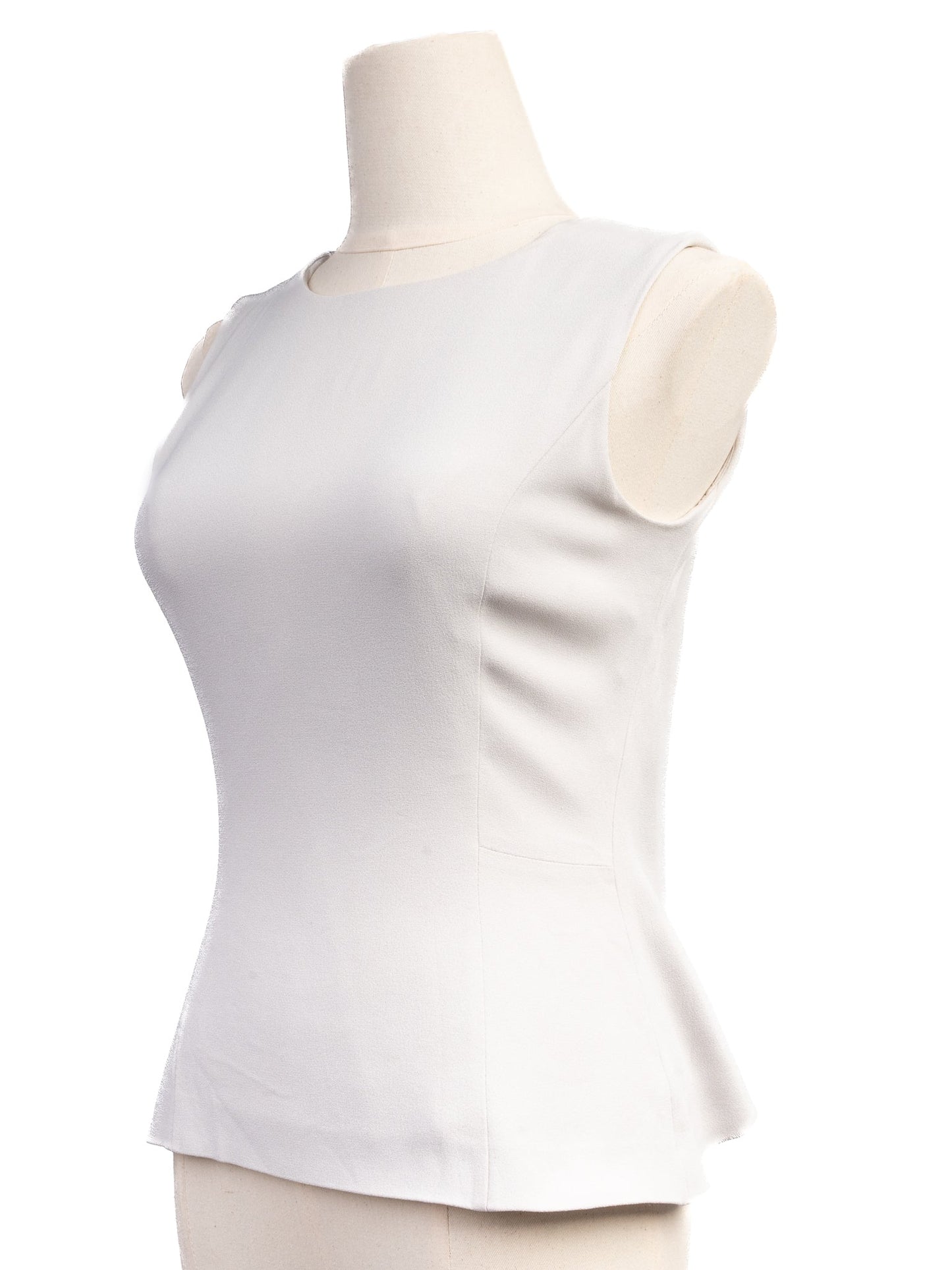 excellent hugo boss gray sleeveless top xxs viscose layered detail