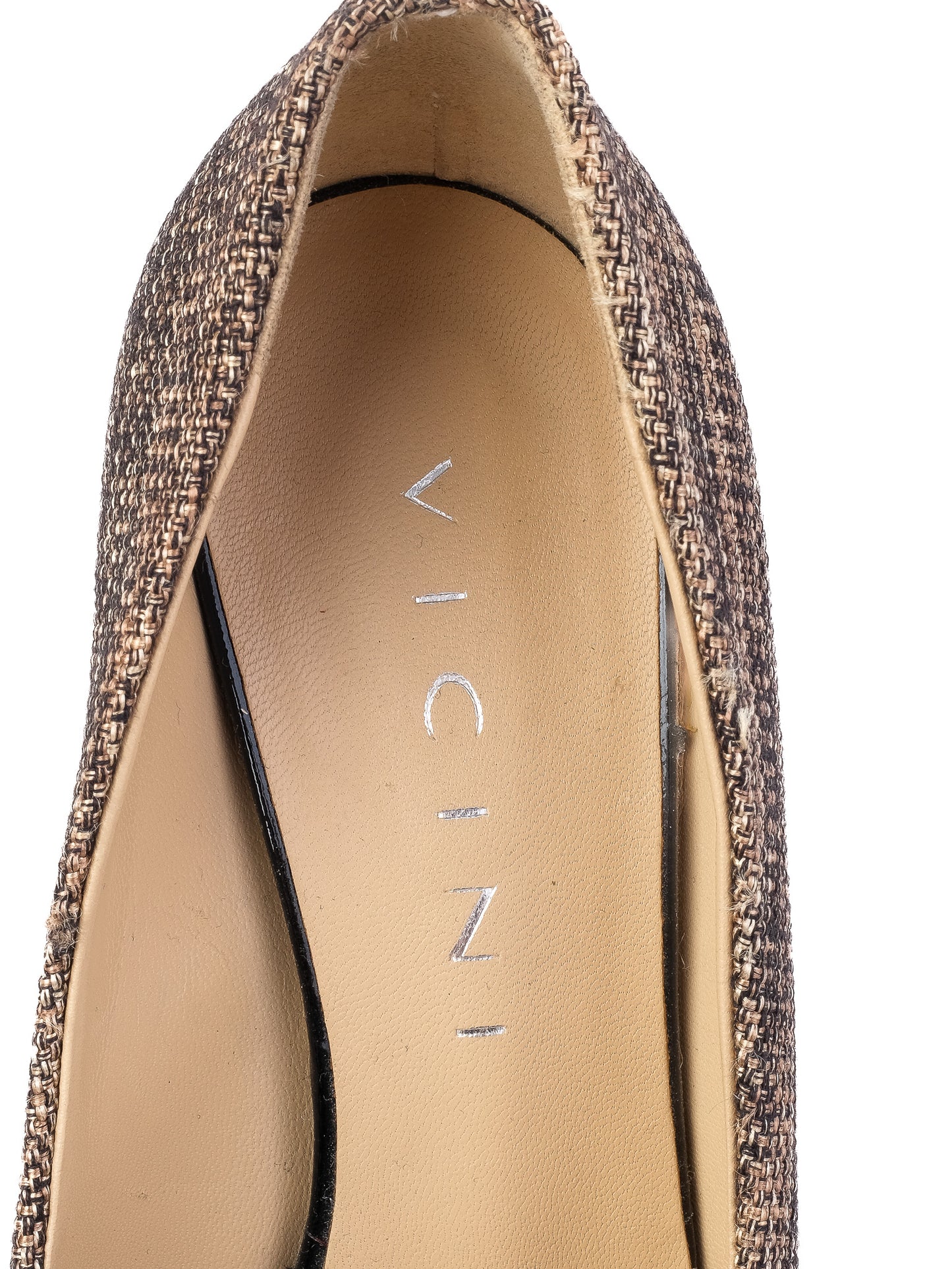 vicini womenõs high-heeled peep-toe shoes size 36 excellent condition