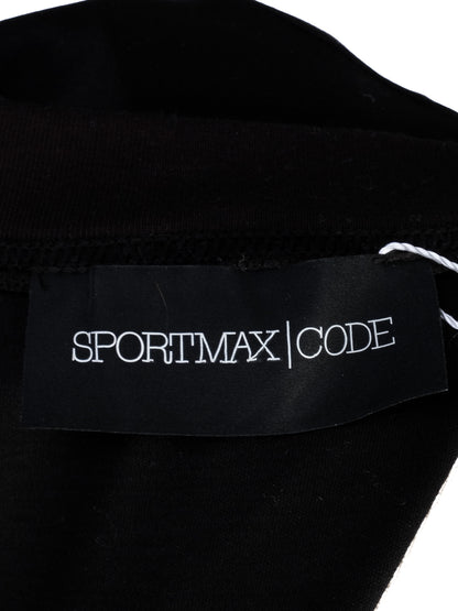 Excellent Sportmax Black Dress M Knotted Top Polka Dot Skirt