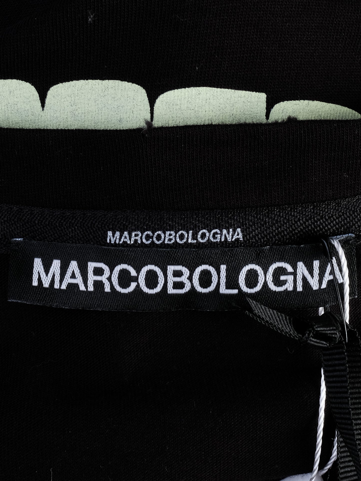 new marco bologna t-shirt dress black & neon yellow size m