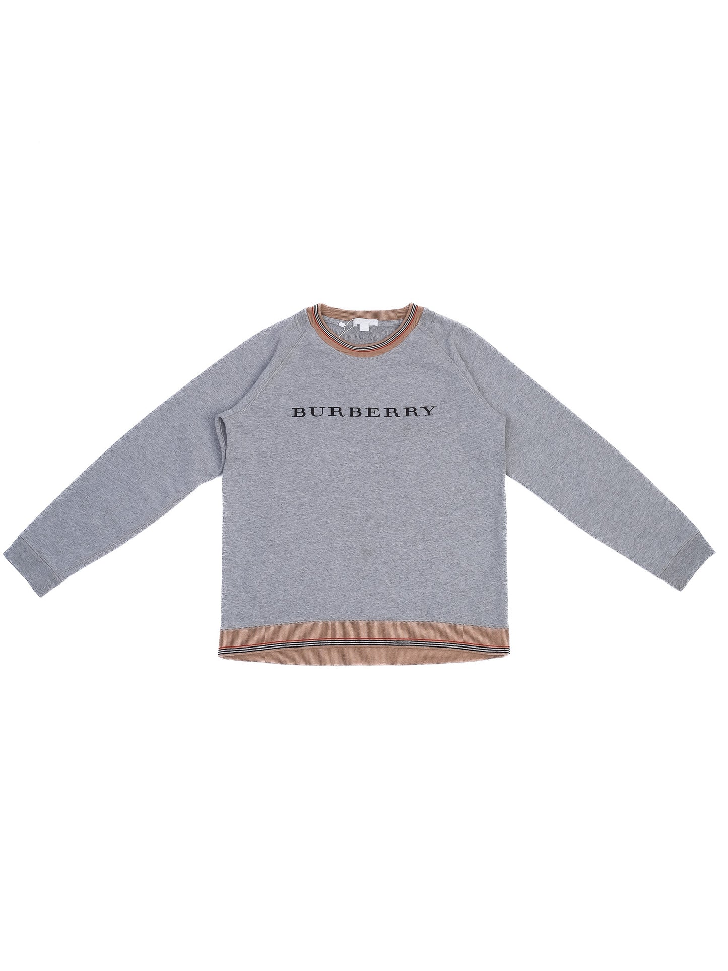 excellent burberry kids sweatshirt gray wool size 12