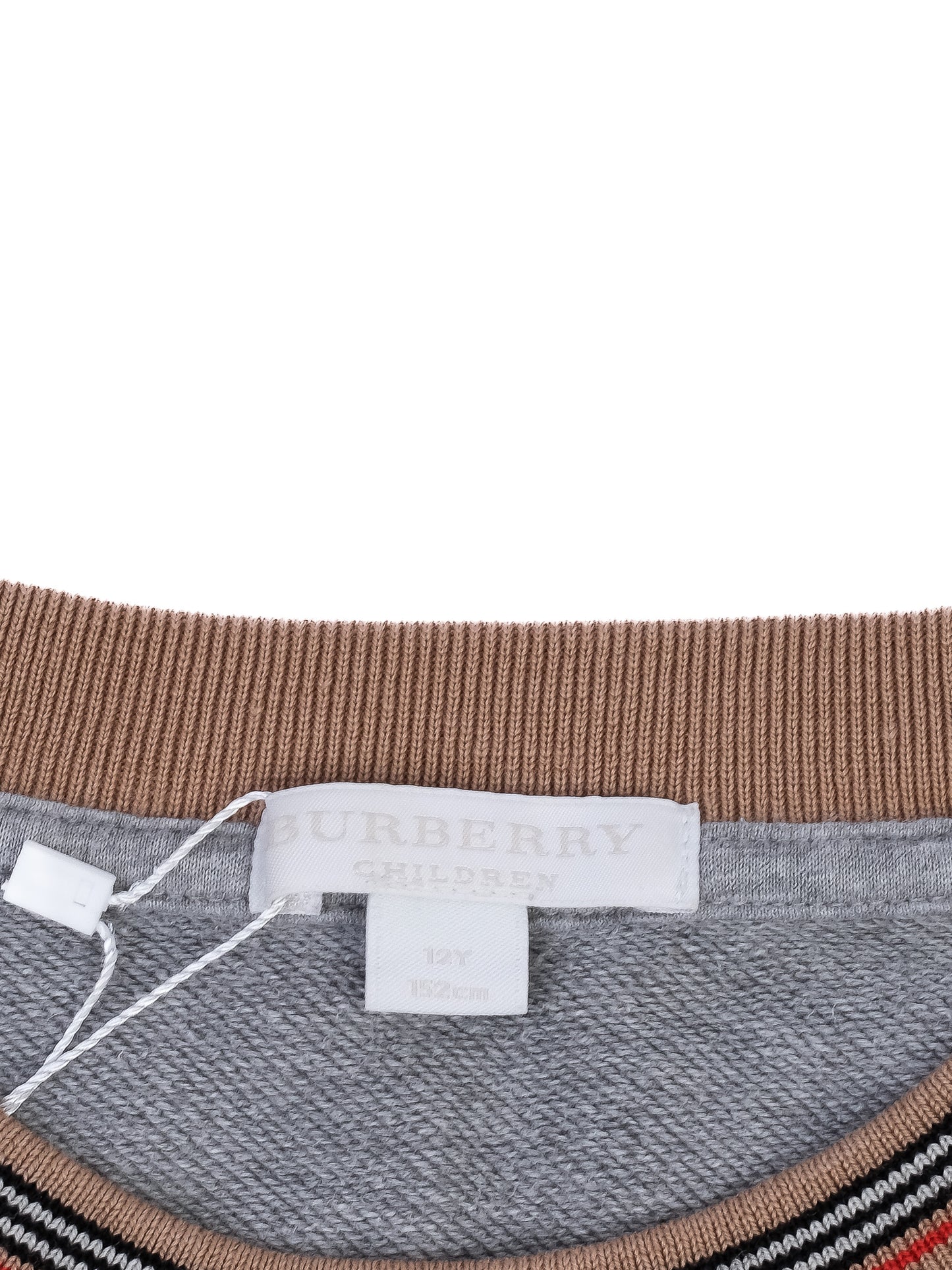 excellent burberry kids sweatshirt gray wool size 12