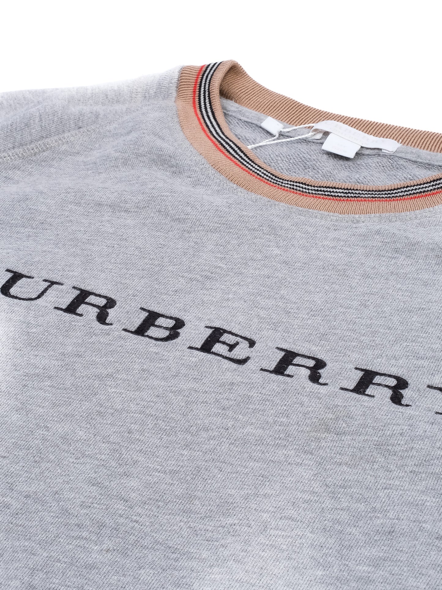 excellent burberry kids sweatshirt gray wool size 12