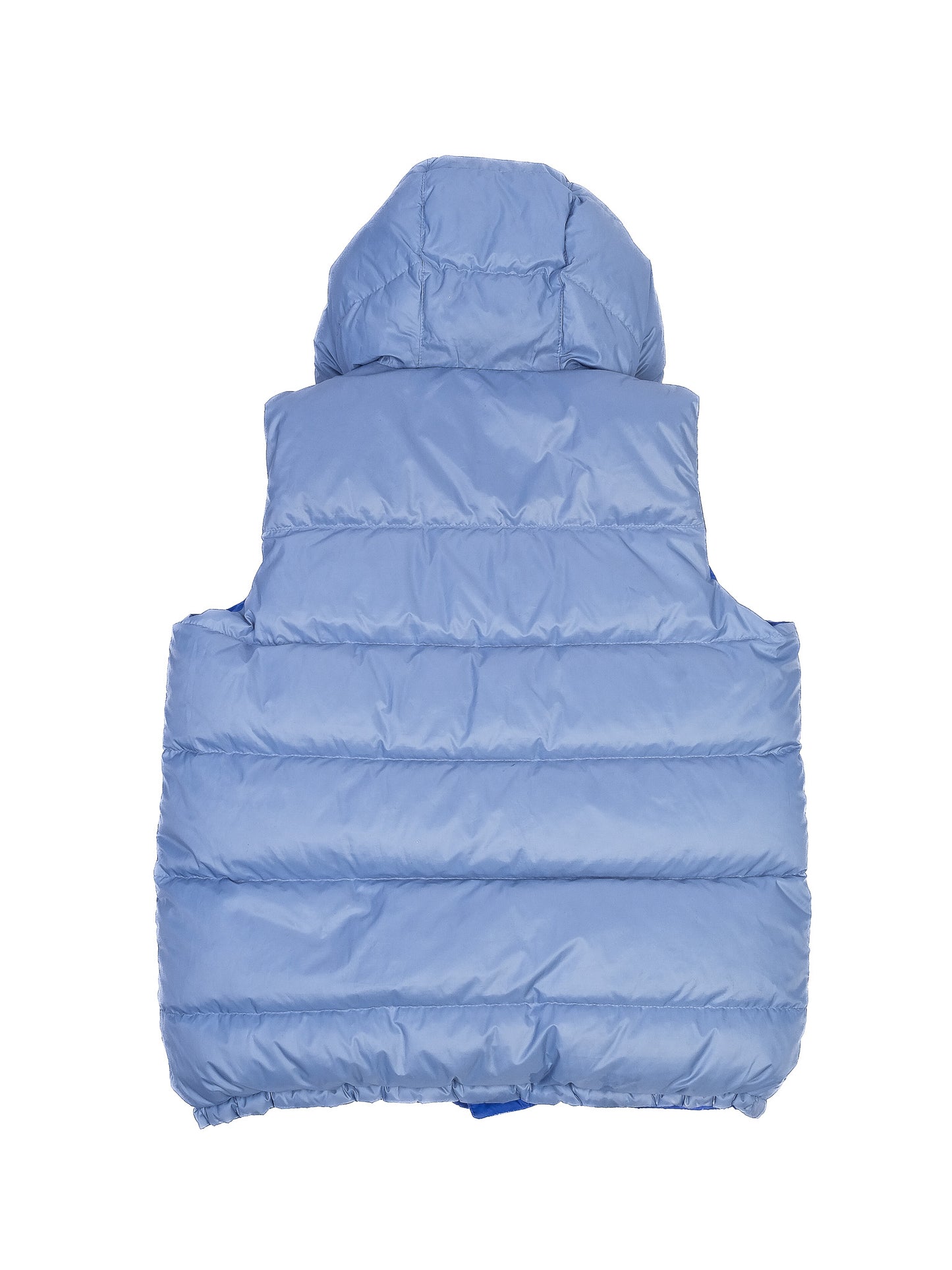 excellent burberry blue puffer vest for kids size 14