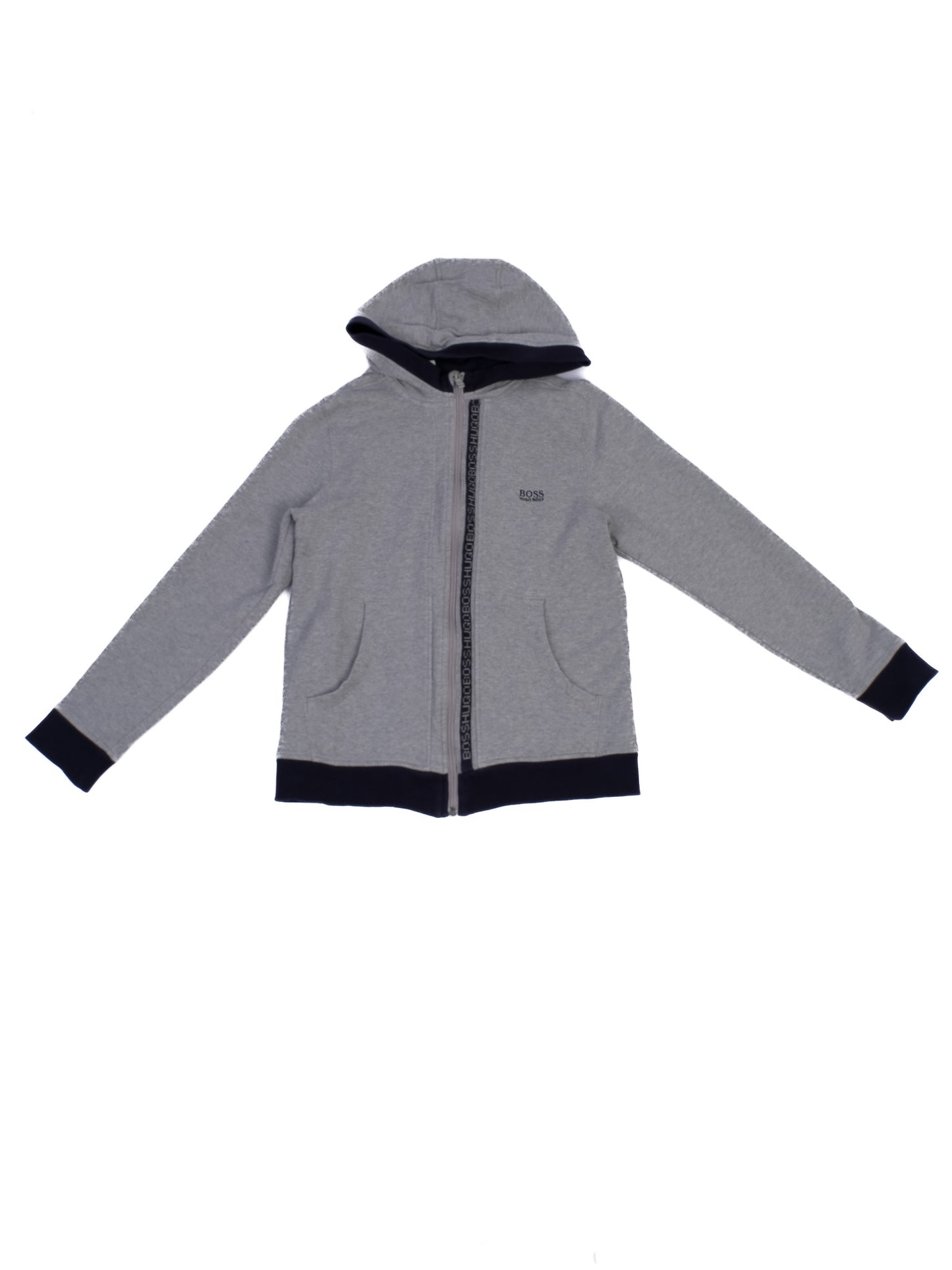 excellent hugo boss gray cotton hoodie & jogger set size 12 for kids