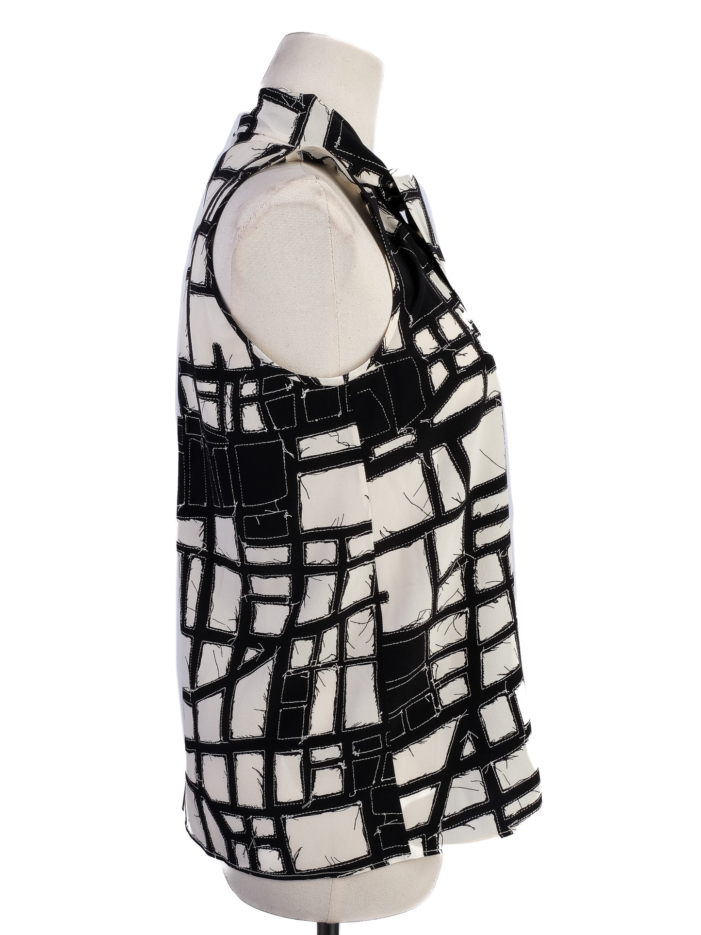 max mara excellent condition geometric silk top size s