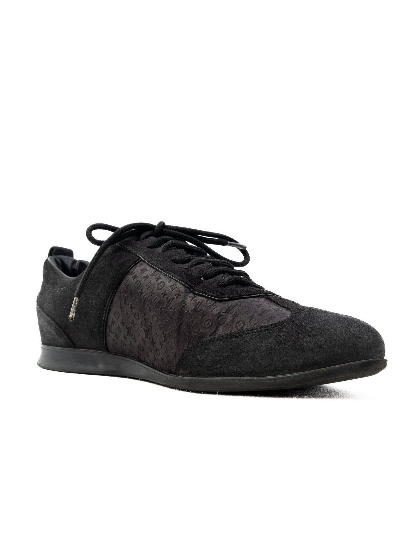 good louis vuitton black sneakers leather low profile women’s shoes