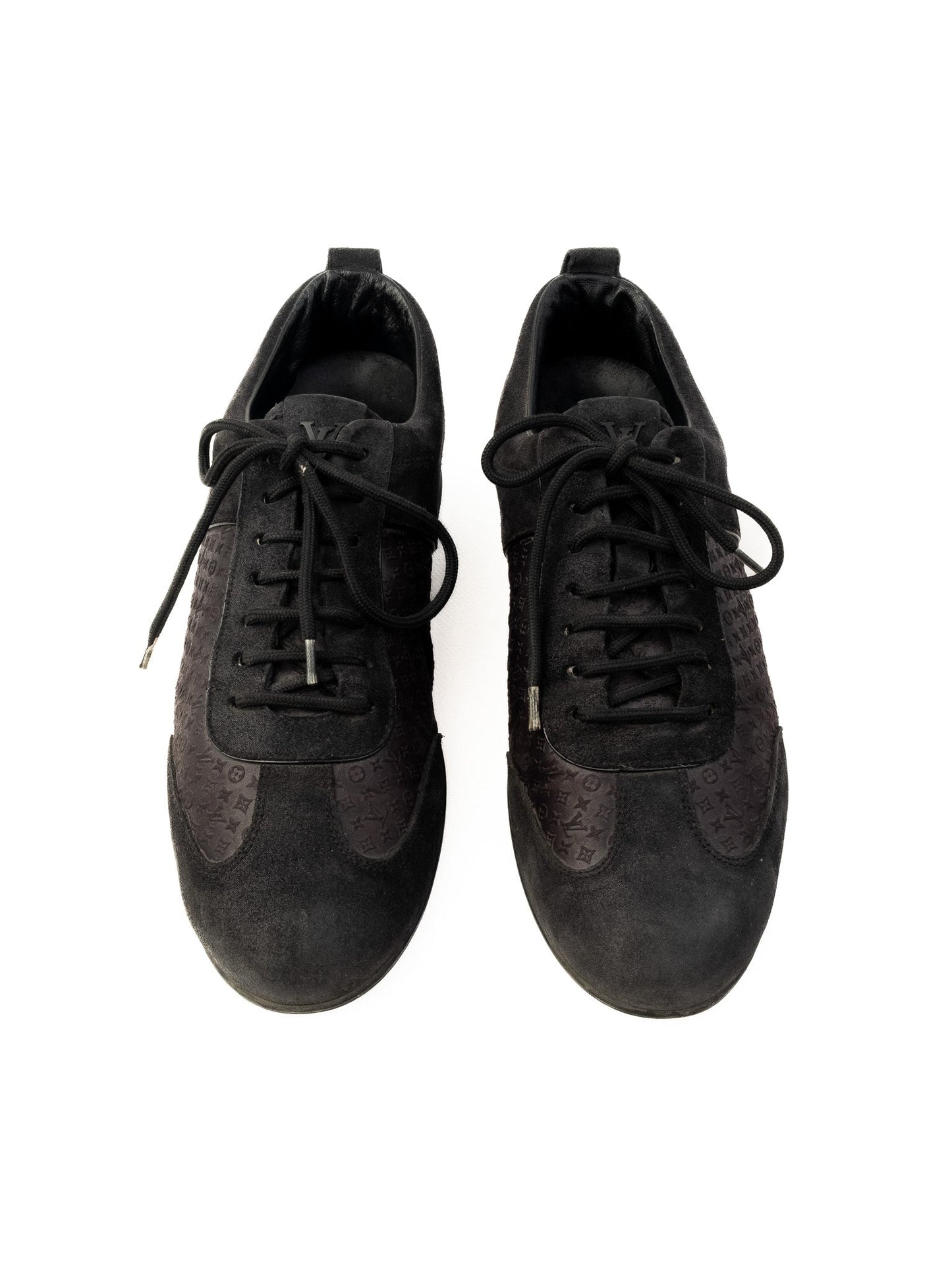 good louis vuitton black sneakers leather low profile women’s shoes