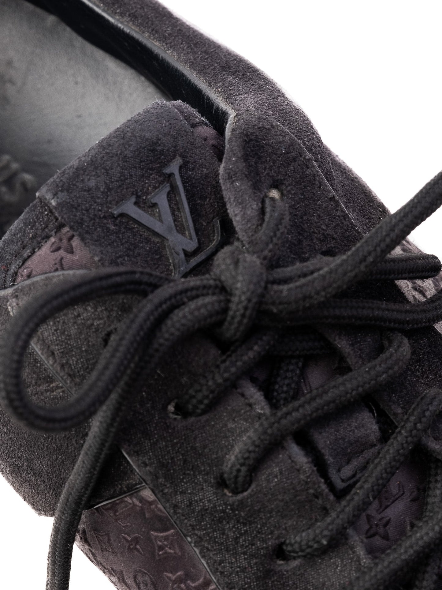 good louis vuitton black sneakers leather low profile women’s shoes
