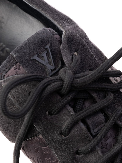 Good Louis Vuitton Black Sneakers Leather Low Profile Women’s Shoes